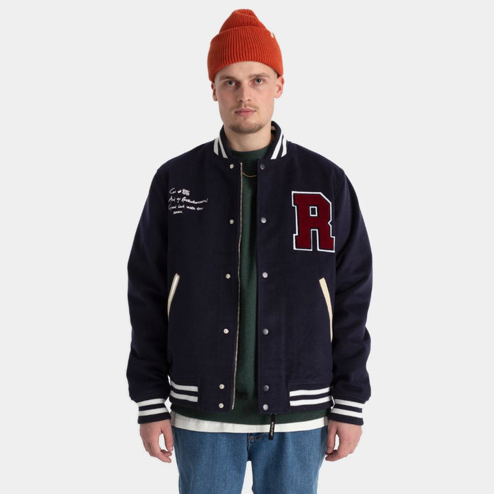 GIUBBINO REVOLUTION VARSITY JACKET BLU