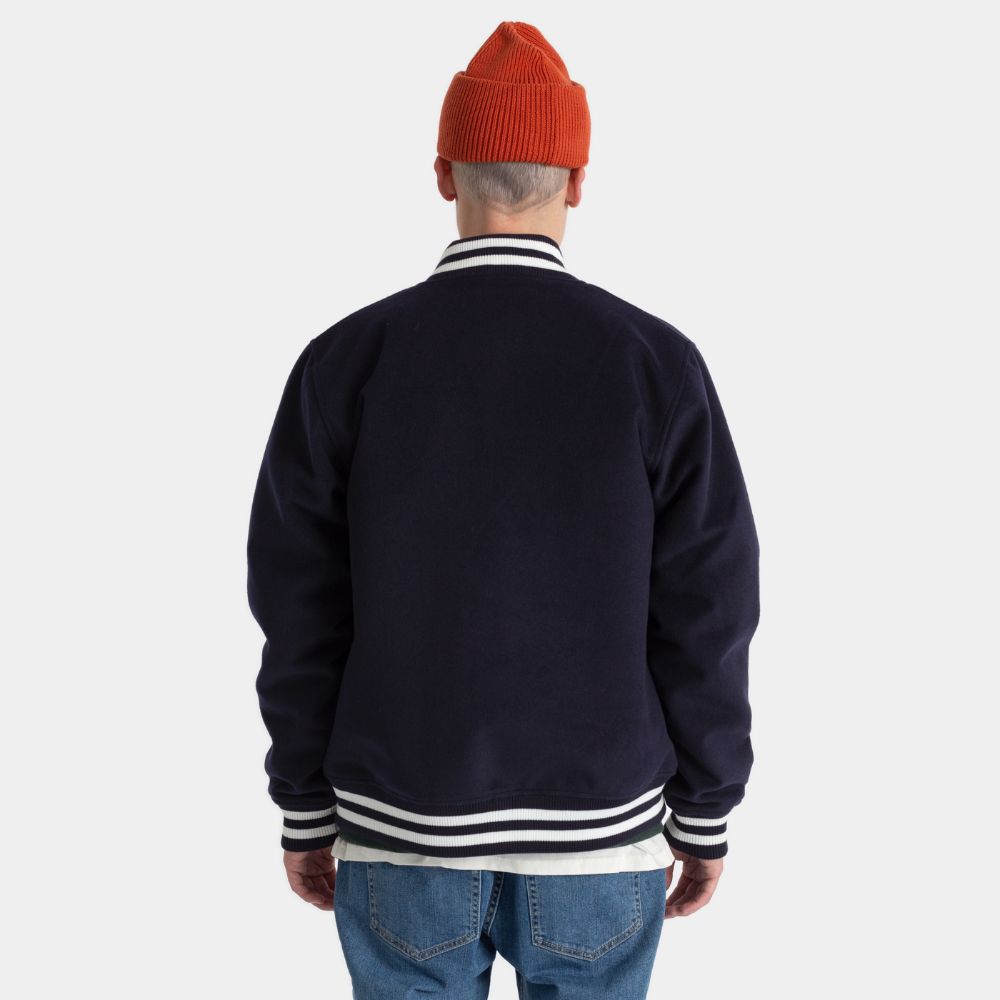 GIUBBINO REVOLUTION VARSITY JACKET BLU