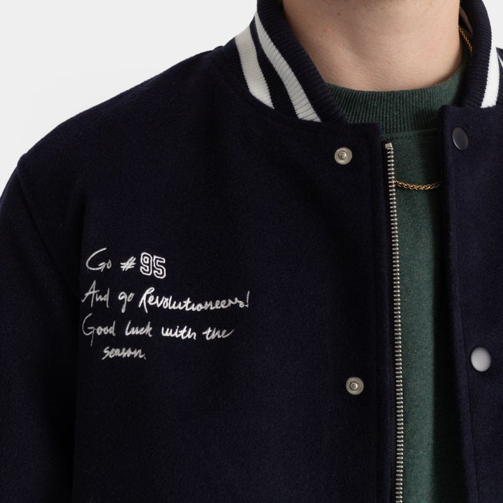 GIUBBINO REVOLUTION VARSITY JACKET BLU