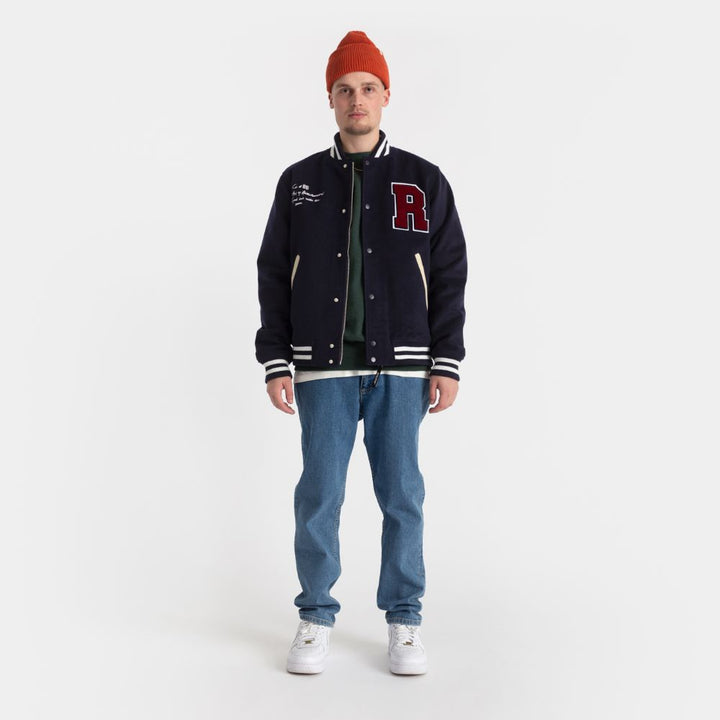 GIUBBINO REVOLUTION VARSITY JACKET BLU