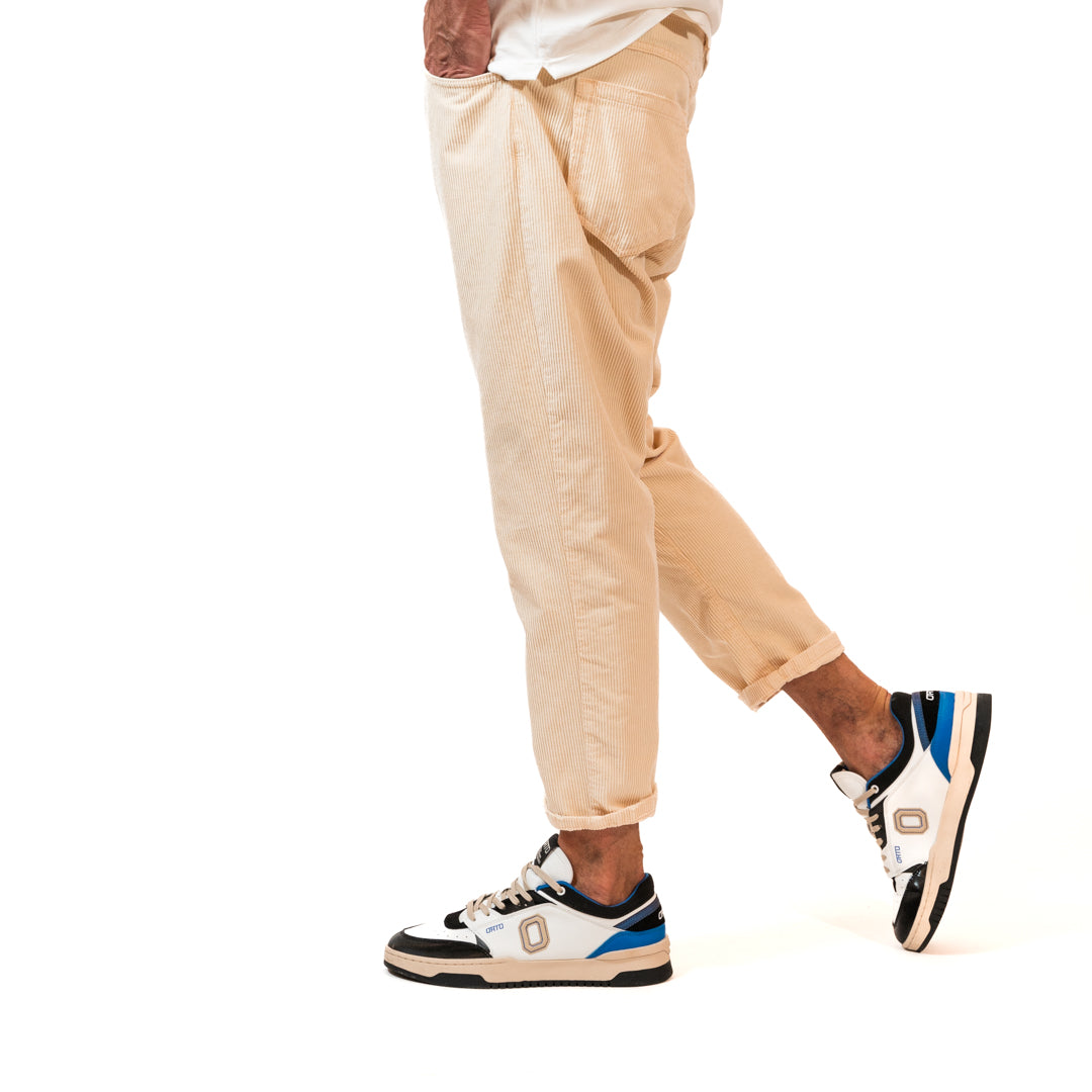 Berna Pantalone Carrot Velluto Crema