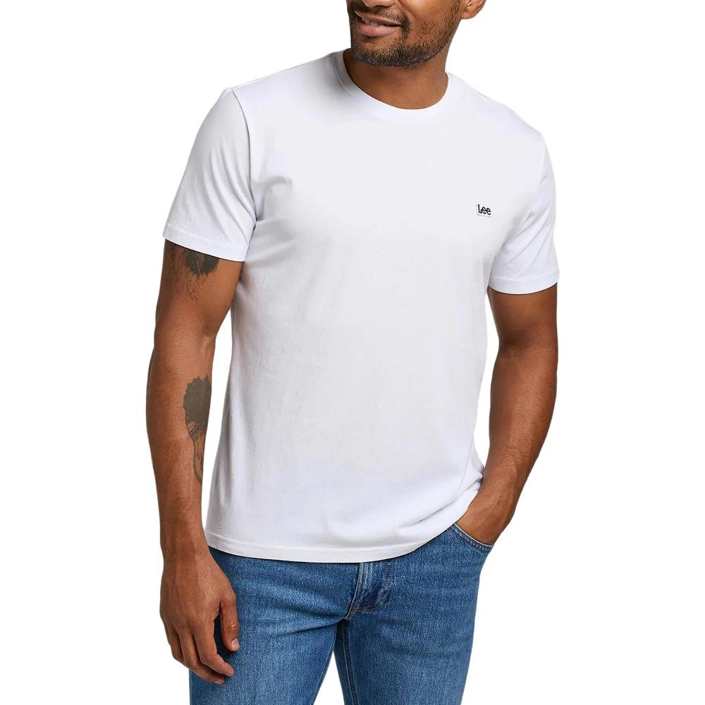 Lee T-shirt Patch Logo Bianco