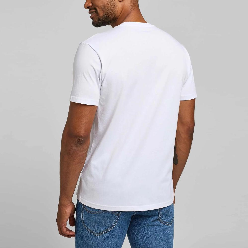 Lee T-shirt Patch Logo Bianco