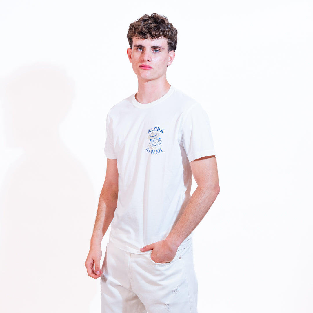 Bl'ker T-Shirt Aloha Hawaii Uomo White