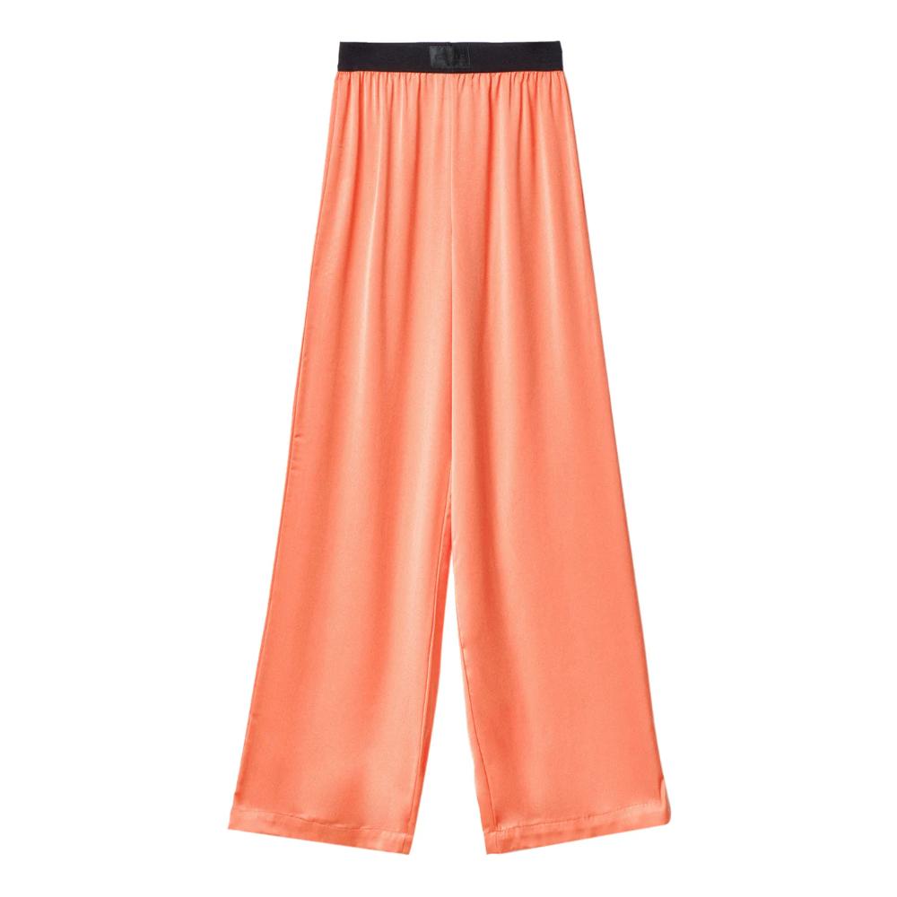 Gaëlle Paris Pantalone Morbido In Raso Donna Arancione Melone