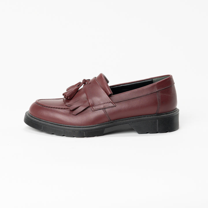 Mocassini E.C. In Pelle Bordeaux