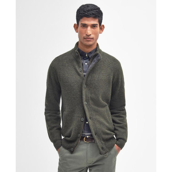 Barbour Maglione con zip Patch Seaweed