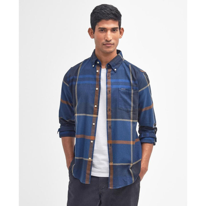 Barbour Camicia Dunoon Taglio Sartoriale Midnight Tartan