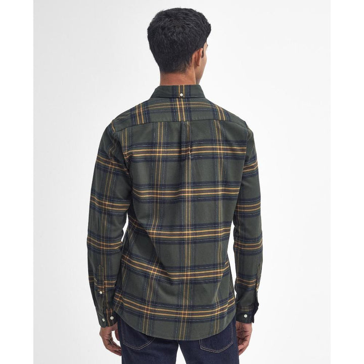 Barbour Camicia Portdown taglio sartoriale Olive