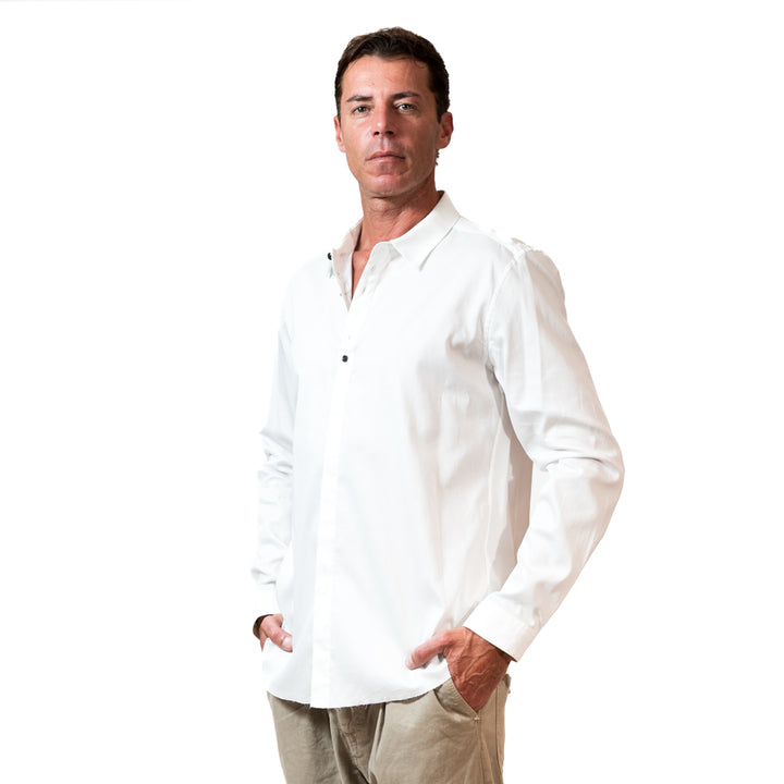 Berna Camicia Doppia Pinces White