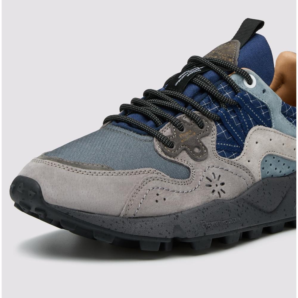 Sneakers Flower Mountain Yamano 3 in suede e tessuto tecnico - Navy-Grigio