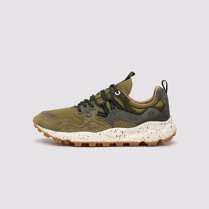 Sneakers Flower Mountain Yamano 3 in suede e tessuto tecnico - Militare