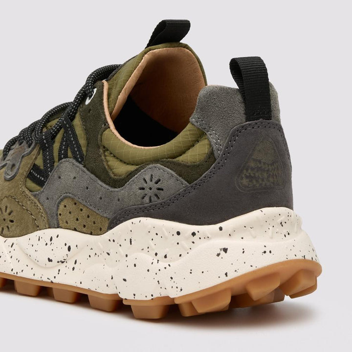 Sneakers Flower Mountain Yamano 3 in suede e tessuto tecnico - Militare