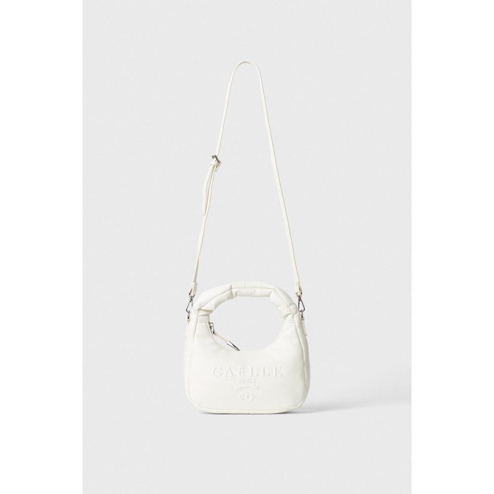 Gaëlle Paris Mini Shouler Strap Ecopelle Liscio Off White