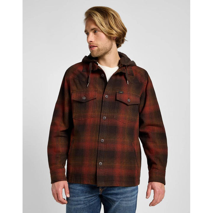 Lee Hooded Western Shirt in Espresso