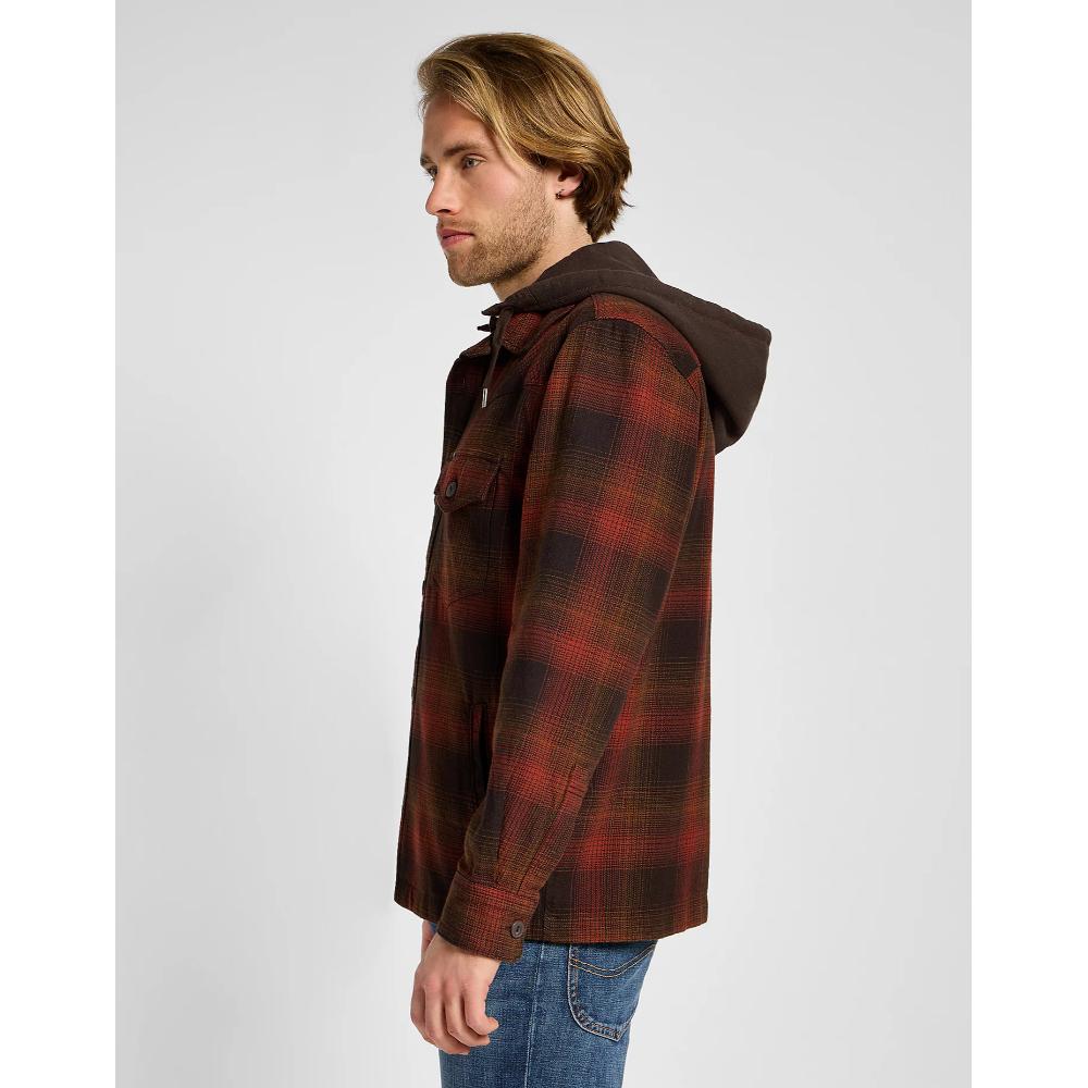 Lee Hooded Western Shirt in Espresso