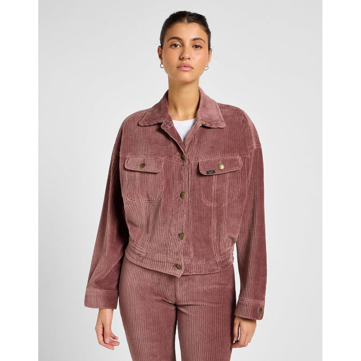 Lee Batwing Rider Jacket In Dreamy Mauve Rosa