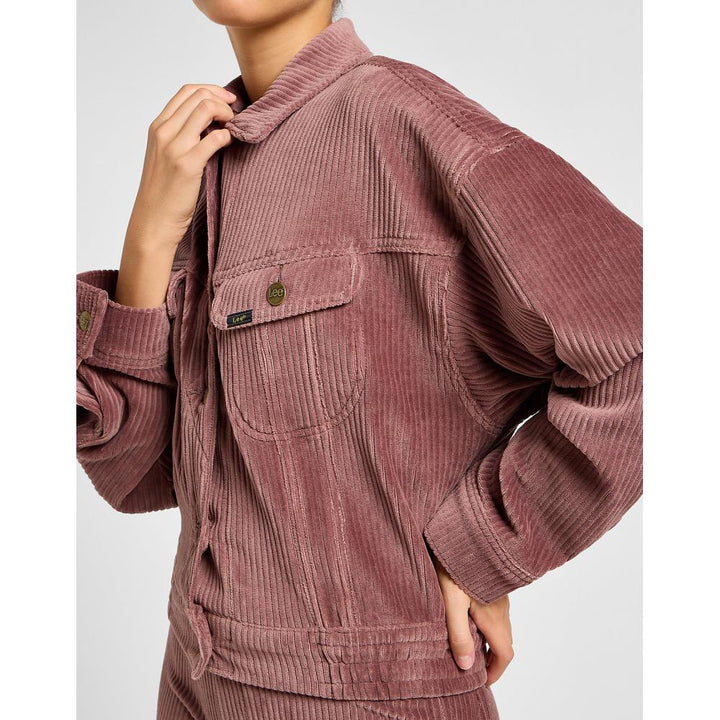 Lee Batwing Rider Jacket In Dreamy Mauve Rosa