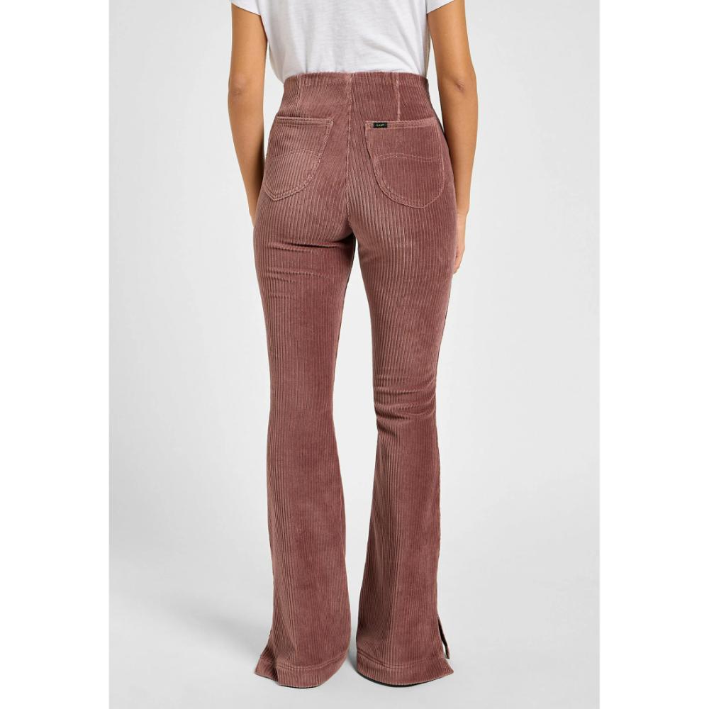 Lee Pull On Flare Pantaloni Dreamy Mauve Rosa