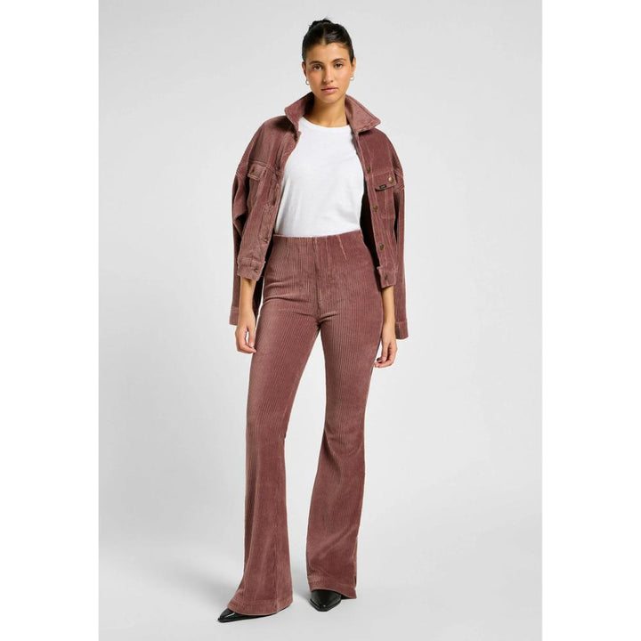 Lee Pull On Flare Pantaloni Dreamy Mauve Rosa