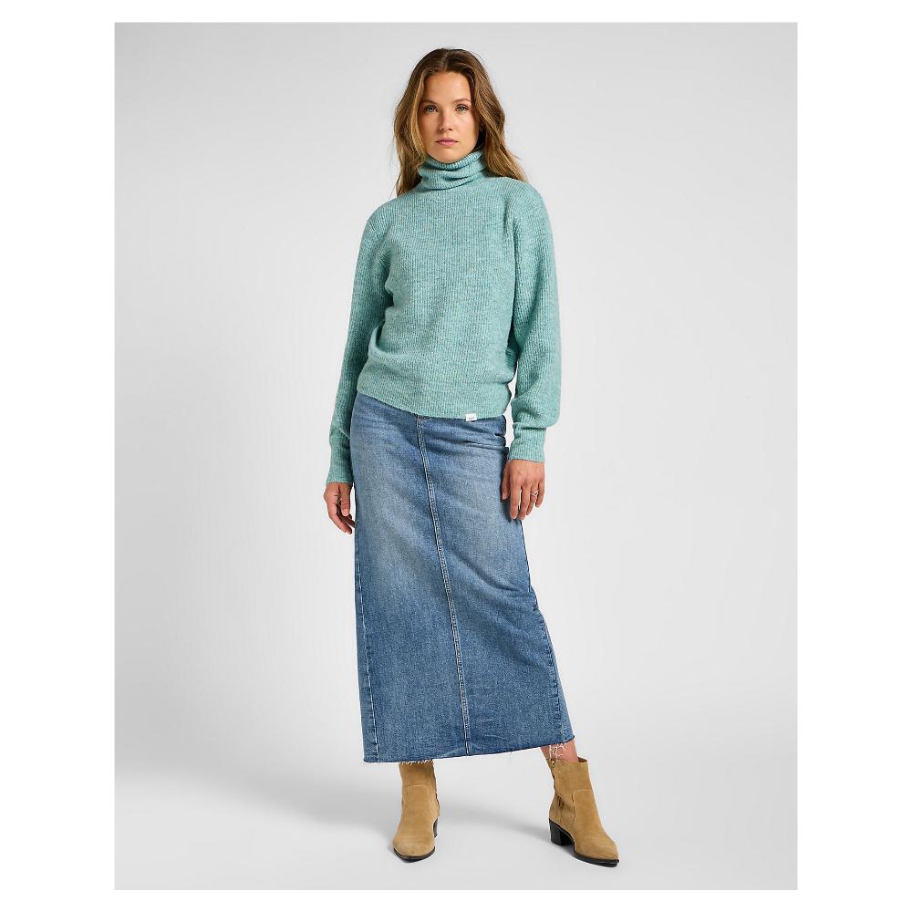 Lee Maglione Roll Neck Knit Pond Tiffany