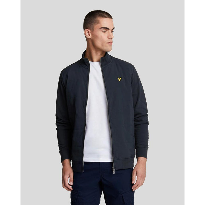 Lyle & Scott Felpa Ibrid Baffled Navy