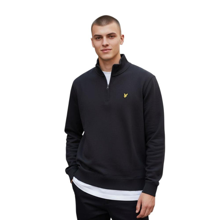 Lyle Scott Felpa Zip Black Uomo