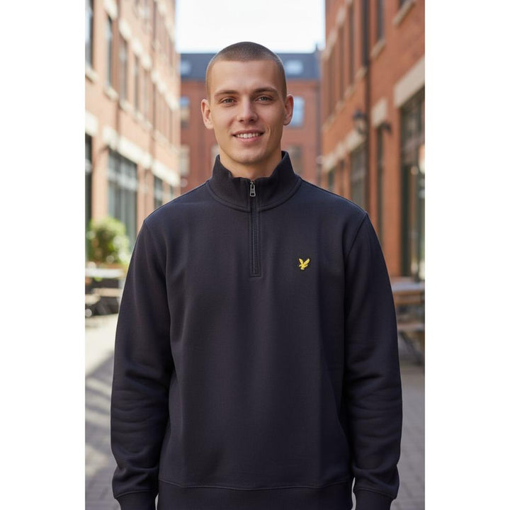 Lyle Scott Felpa Zip Black Uomo
