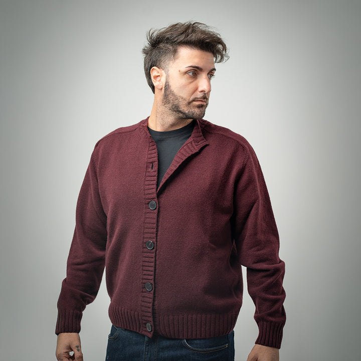 Amaranto Cardigan Coreana Melanzana