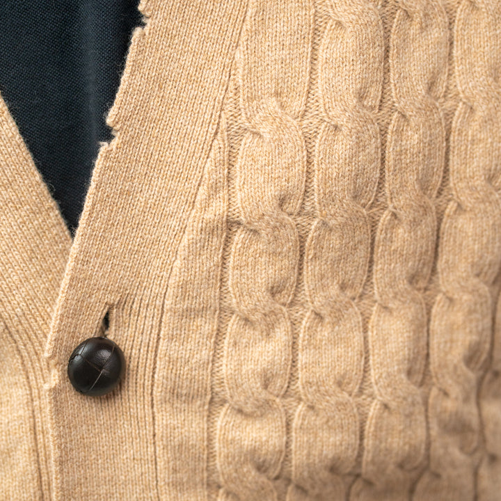 Amaranto Cardigan Treccia Beige