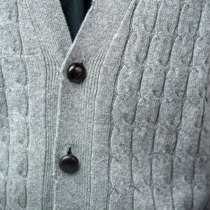 Amaranto CardiganTreccia Grigio