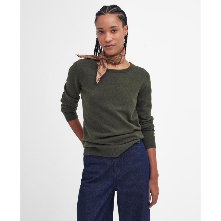 Barbour Maglione Pendle Crew Knit Olive