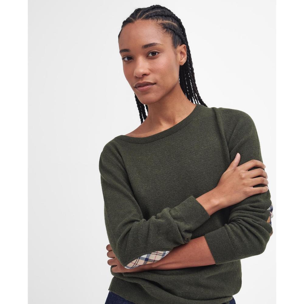 Barbour Maglione Pendle Crew Knit Olive