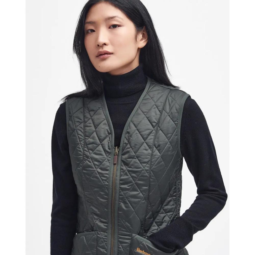 Barbour Gilet Fodera In Pile Betty Dark Olive Donna