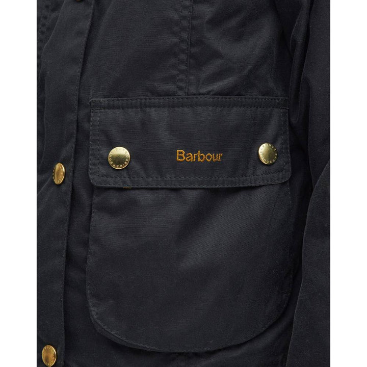 Barbour Giacca Cerata Beadnell Dal Taglio Crop Sage-Ancient Donna