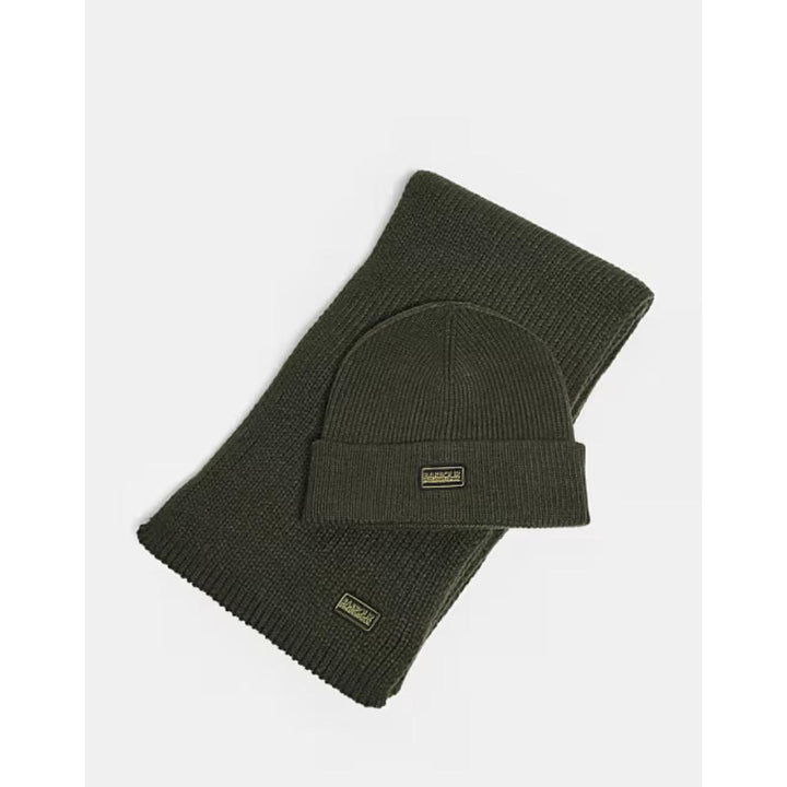 Barbour Set Regalo Berretto Sciarpa Sweeper Legacy Sage Uomo