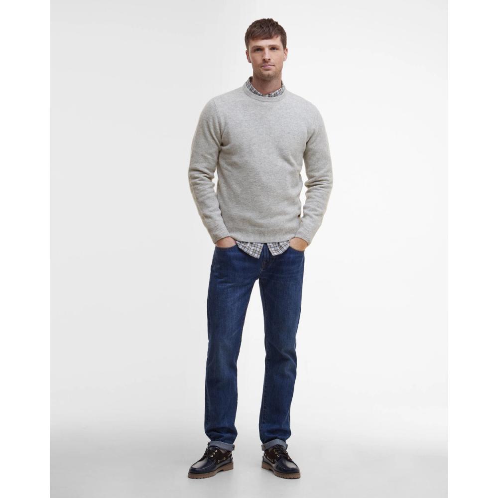 Barbour Maglione Essential Patch Light Grey