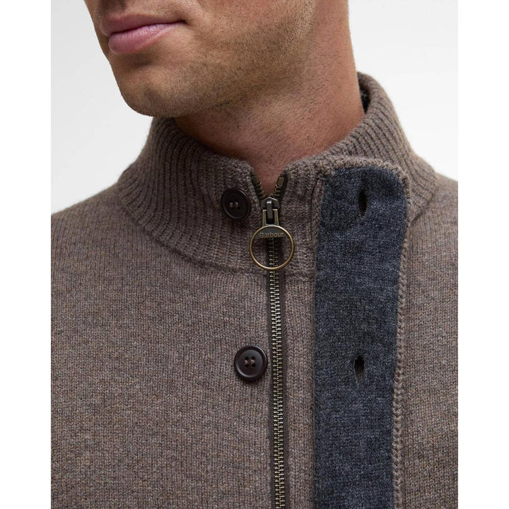 Barbour Maglione con zip Patch Dark Stone Uomo