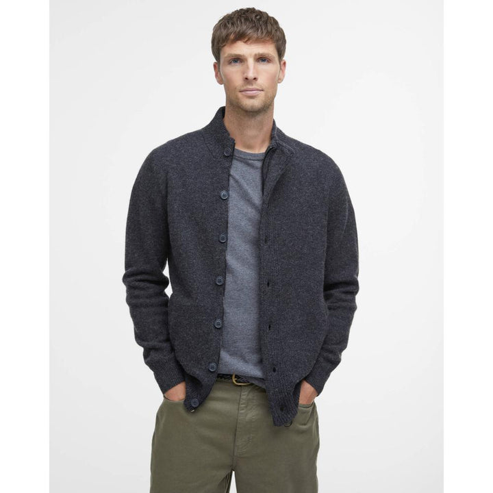 Barbour Maglione con zip Patch Charcoal Marl Uomo