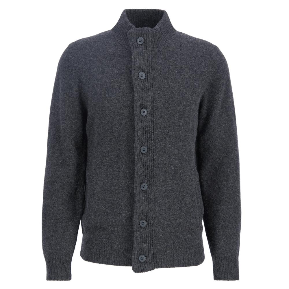 Barbour Maglione con zip Patch Charcoal Marl Uomo