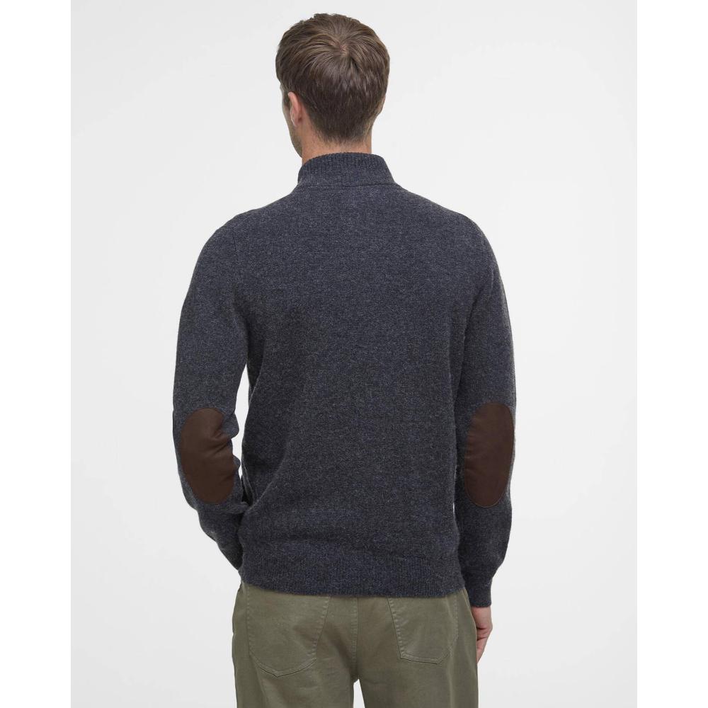 Barbour Maglione con zip Patch Charcoal Marl Uomo