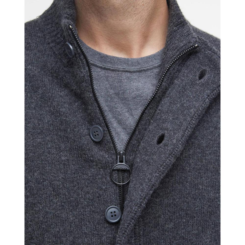 Barbour Maglione con zip Patch Charcoal Marl Uomo