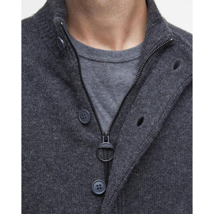 Barbour Maglione con zip Patch Charcoal Marl Uomo
