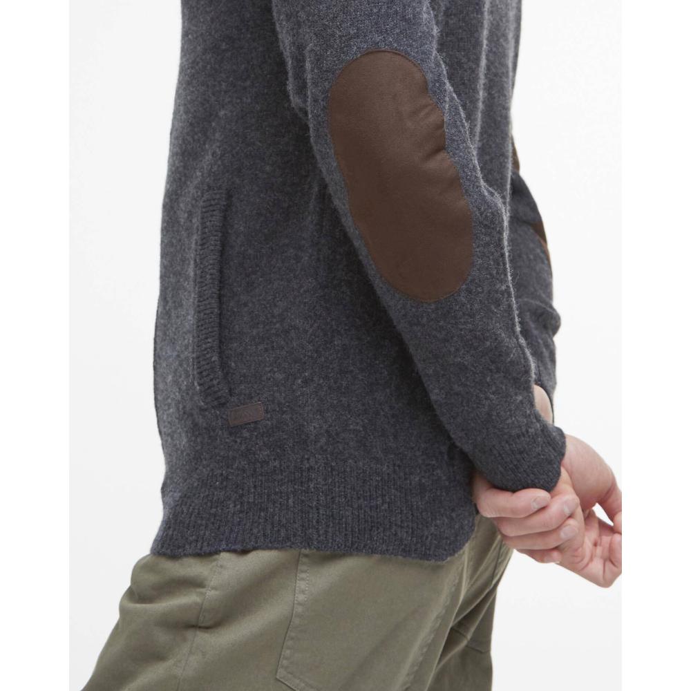 Barbour Maglione con zip Patch Charcoal Marl Uomo