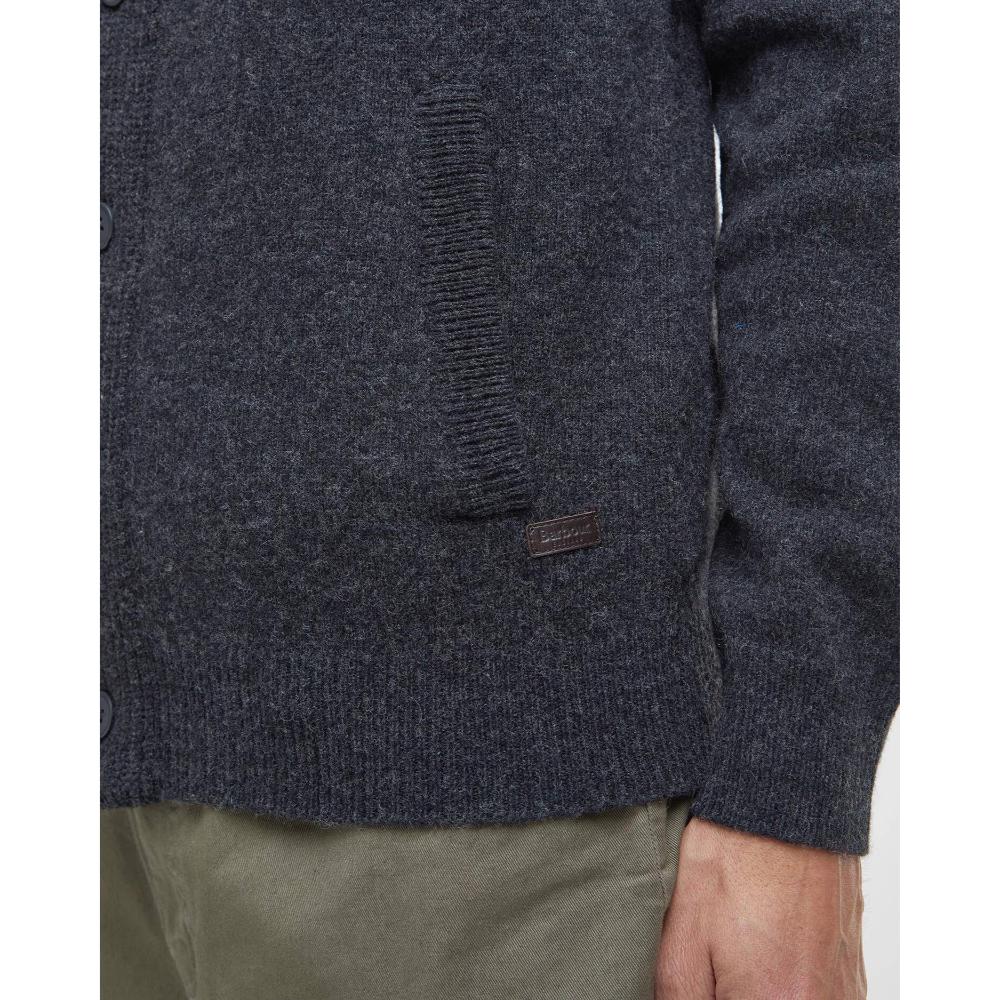 Barbour Maglione con zip Patch Charcoal Marl Uomo