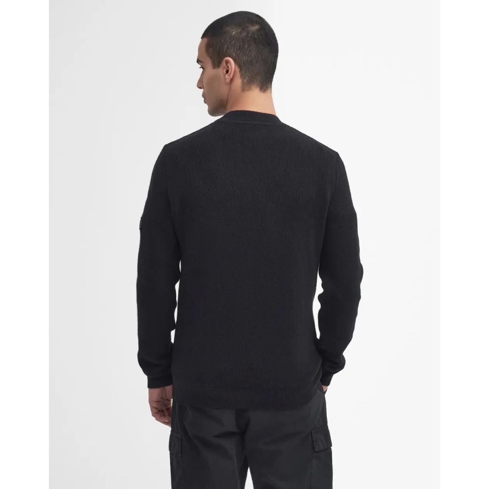 Barbour Maglione Girocollo Crawley Black Uomo