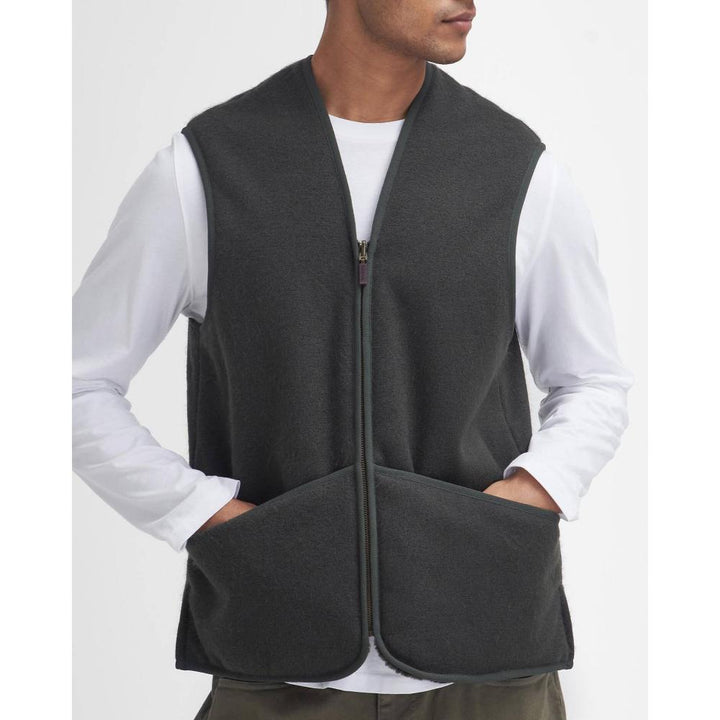 Barbour Gilet/fodera In Pile Caldo Con Cerniera Sage Uomo