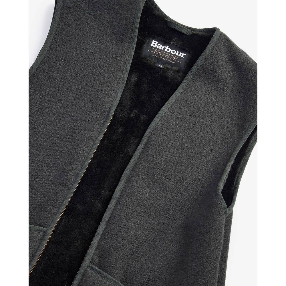 Barbour Gilet/fodera In Pile Caldo Con Cerniera Sage Uomo