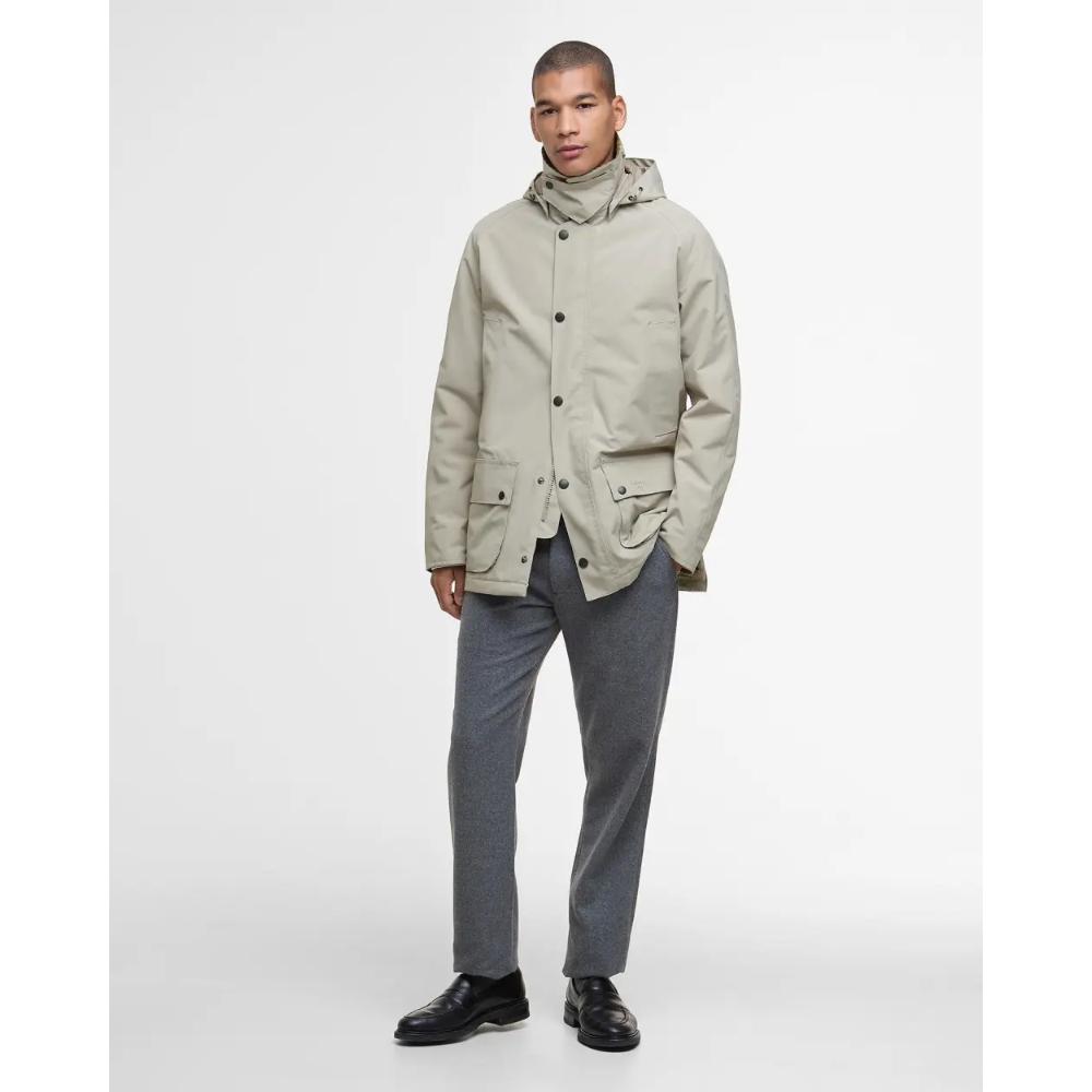 Barbour Giacca Winter Ashby Washed Stone Uomo