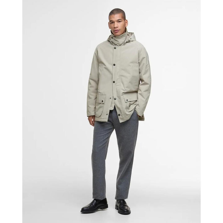 Barbour Giacca Winter Ashby Washed Stone Uomo